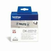Continu film tape Brother DK22212 Zwart/Wit Wit