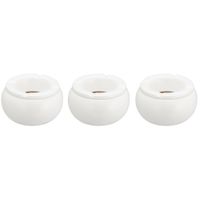 Set van 3x witte terrasasbakken/stormasbakken 11 cm