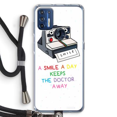 Smile: Motorola Moto G9 Plus Transparant Hoesje met koord