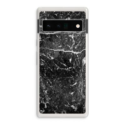 Zwart marmer: Google Pixel 6 Pro Transparant Hoesje