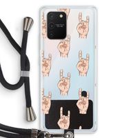 Rock: Samsung Galaxy S10 Lite Transparant Hoesje met koord
