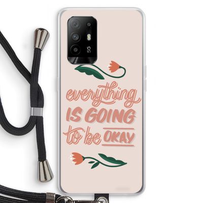 Optimistic flower girl: Oppo A95 5G Transparant Hoesje met koord