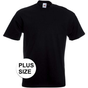 Grote maten basic zwart t-shirts voor heren 5XL (50/62)  -