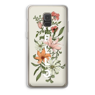 Hello bloemen: Samsung Galaxy A8 (2018) Transparant Hoesje