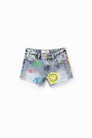 Jeansshorts met Smiley® - BLUE - 9/10
