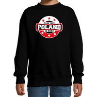 Have fear Poland is here / Polen supporter sweater zwart voor kids