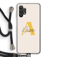 Amber Script: Samsung Galaxy A32 5G Transparant Hoesje met koord