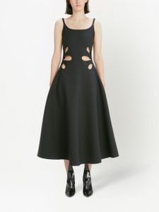 Christopher Kane robe mi-longue à découpes - Noir