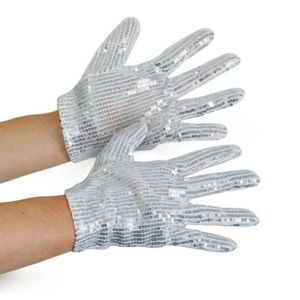 Michael Jackson Handschoenen Zilver pailletten volwassen