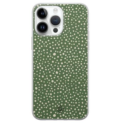 iPhone 14 Pro Max siliconen hoesje - Green dots