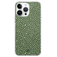 iPhone 14 Pro Max siliconen hoesje - Green dots
