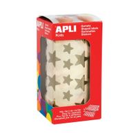 Apli Kids stickers op rol, ster, 2360 stuks, metallic goud - thumbnail