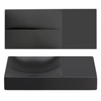 Clou Vale keramiek fontein 45x19x7cm voorbewerkt kraangat rechts Zwart mat CL/03.30162.R