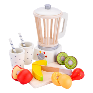 Houten smoothie blender set