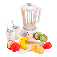 Houten smoothie blender set - thumbnail