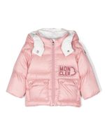 Moncler Enfant veste matelassée Abbaye à logo brodé - Rose - thumbnail