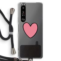 Hartje: Sony Xperia 1 III Transparant Hoesje met koord