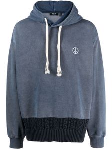 FIVE CM hoodie à logo brodé - Bleu