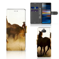 Sony Xperia 10 Telefoonhoesje met Pasjes Design Cowboy - thumbnail