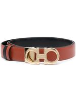 Ferragamo ceinture à boucle logo - Marron