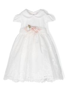 Mimilù robe à fleurs brodées - Blanc