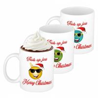 Kerst cadeau mokken - 6x - Trots op jou - werknemers - collega's - team - 300 ml - keramiek