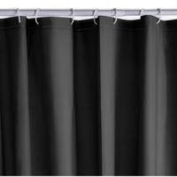 Wafel Douchegordijn - Zwart - PEVA - 180 x 200 cm - 12 Haken - UTILITY - TODAY