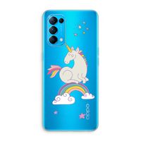 Regenboog eenhoorn: Oppo Find X3 Lite Transparant Hoesje