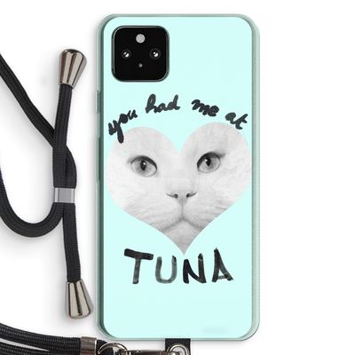 You had me at tuna: Pixel 5a 5G Transparant Hoesje met koord