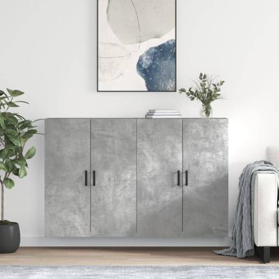 Hangkasten 2 st 69,5x34x90 cm betongrijs