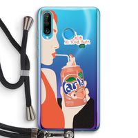 Peach please!: Huawei P30 Lite Transparant Hoesje met koord