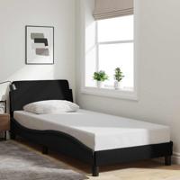 Bedframe met hoofdeinde "Dover" 80x200 cm stof zwart