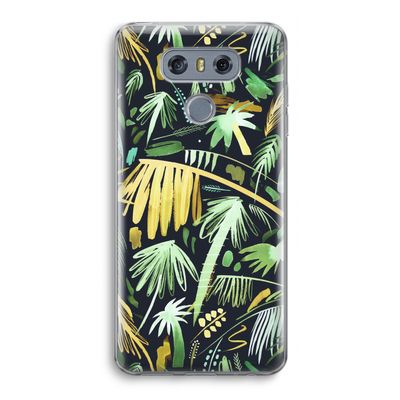 Tropical Palms Dark: LG G6 Transparant Hoesje