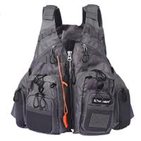 MANIER outdoor multifunctionele vissen leven vest zwemmen leven jas (grijs)