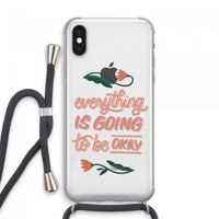 Optimistic flower girl: iPhone XS Max Transparant Hoesje met koord