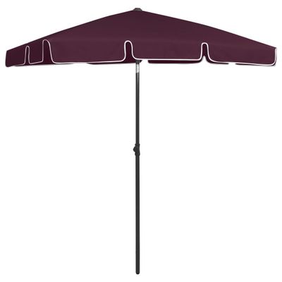 VidaXL Strandparasol 180x120 cm bordeauxrood