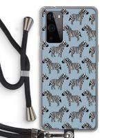 Zebra: OnePlus 9 Pro Transparant Hoesje met koord