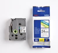 Brother TZe tape voor P-Touch 24 mm, zwart op transparant - thumbnail