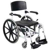 Verrijdbare douchestoel en toiletstoel in 1 met 24'' wielen | MultiMotion