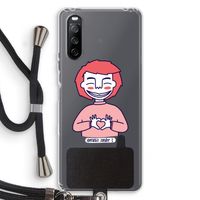 Hartje: Sony Sony Xperia 10 III Transparant Hoesje met koord