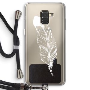 Pluim: Samsung Galaxy A8 (2018) Transparant Hoesje met koord