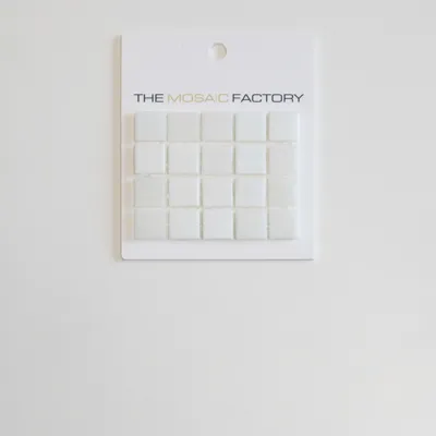 The Mosaic Factory Amsterdam Mozaiek Tegel Vierkant - Witte Mix Glas Basic 322x322 mm