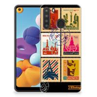 Samsung Galaxy A21 | Silliconen Back Cover | Postzegels