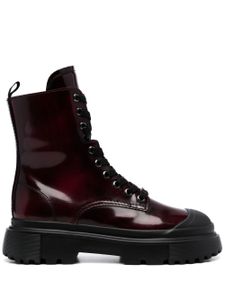 Hogan bottines H619 en cuir - Rouge