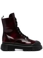 Hogan bottines H619 en cuir - Rouge - thumbnail