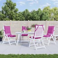 VidaXL Stoelkussens 4 st hoge rug oxford stof roze