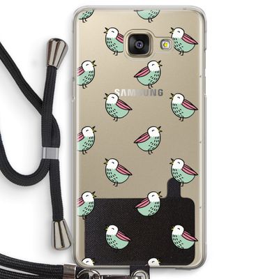 Vogeltjes: Samsung Galaxy A5 (2016) Transparant Hoesje met koord