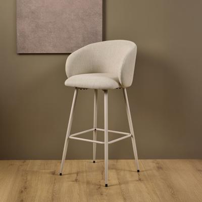 Bendt Barkruk 'Cristi' Stof, kleur Beige (zithoogte 78cm)