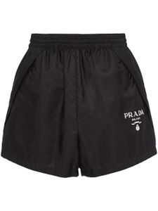 Prada short Re-Nylon à taille haute - Noir