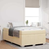 Bedframe met matras Crème 120 x 200 cm Stof